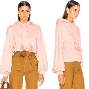 ULLA JOHNSON • Mel tassel hoodie pink size M